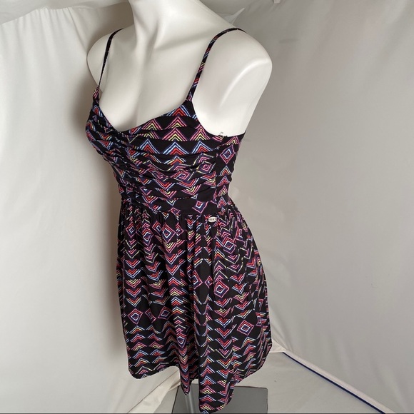 Roxy multicolor black skater sundress with adjustable straps - Picture 2 of 13